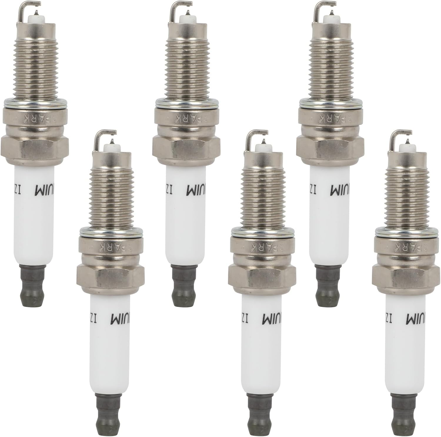 SCITOO Platinum Iridium Spark Plugs 7563 for Audi A3 Quattro 2006-2009, TT Quattro 2004-2009 & for Volkswagen for Touareg 2004-2006, Eos 2007-2008, R32 2008 & for Porsche for Cayenne, 3.2L Pack of 6