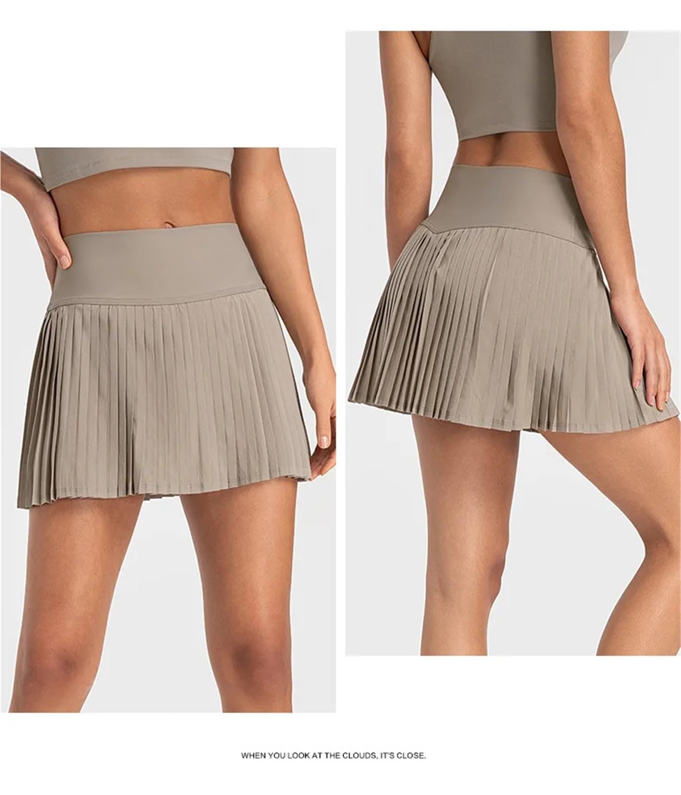 Faldas de Tenis Deportivas for Mujer, Mallas Cintura Alta, Pantalones Cortos Yoga y, Vestido con Bolsillos, Falda Plisada Falda Tenis Mujer