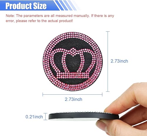 Miniatura 2 de 2 posavasos de automóvil de 2.73 pulgadas, tapete antideslizante de silicona para portavasos de automóvil, posavasos para bebidas de automóvil,
