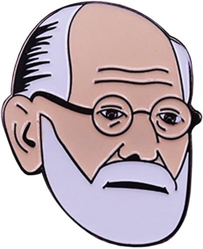 Sigmund Freud Psicología Psicoanálisis 1.2" Pin esmaltado, Esmalte, Esmalte