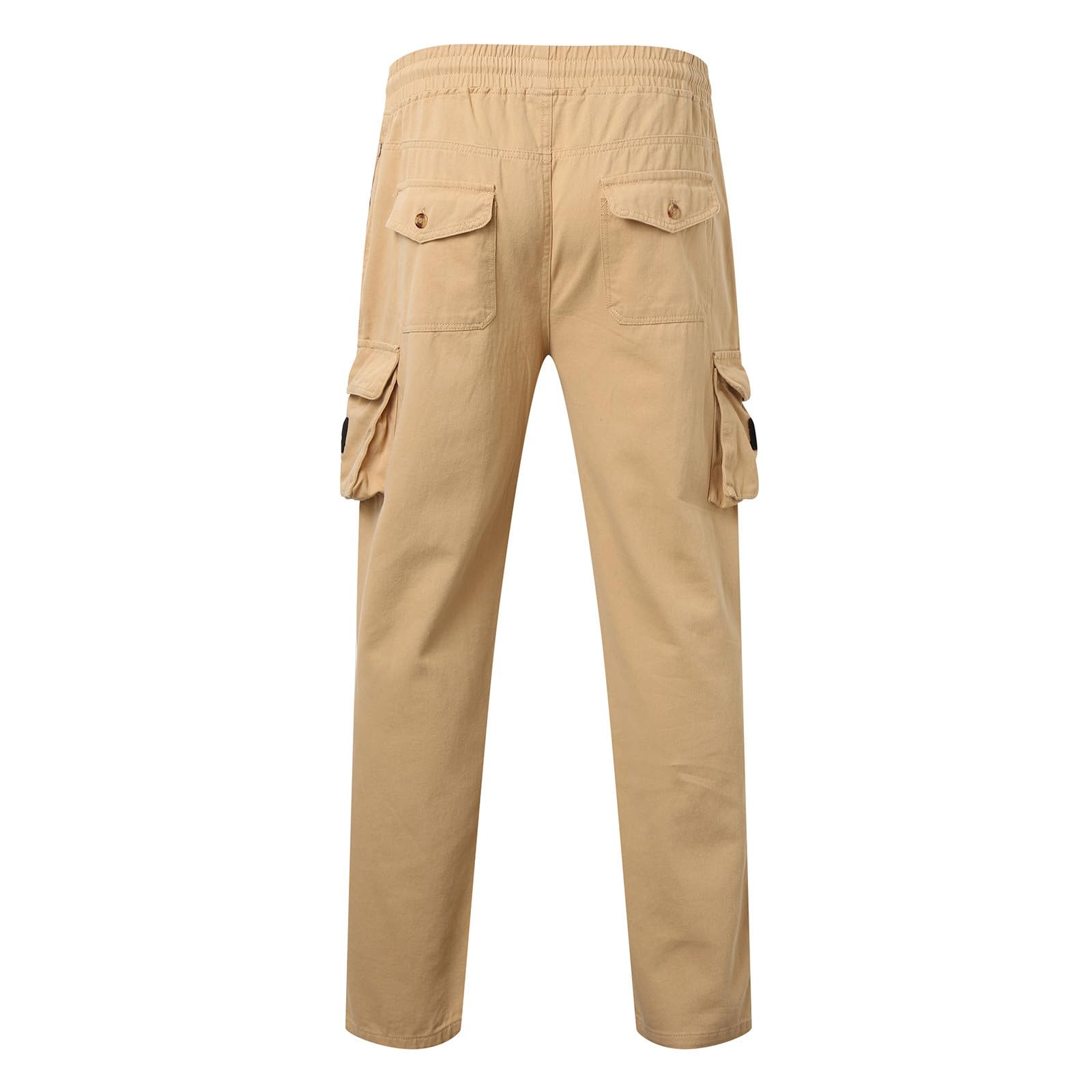 Generisch Pantalones cargo resistentes para hombre con muchos bolsillos, pantalones de trabajo informales de estilo militar, cómodos pantalones de algodón para exteriores