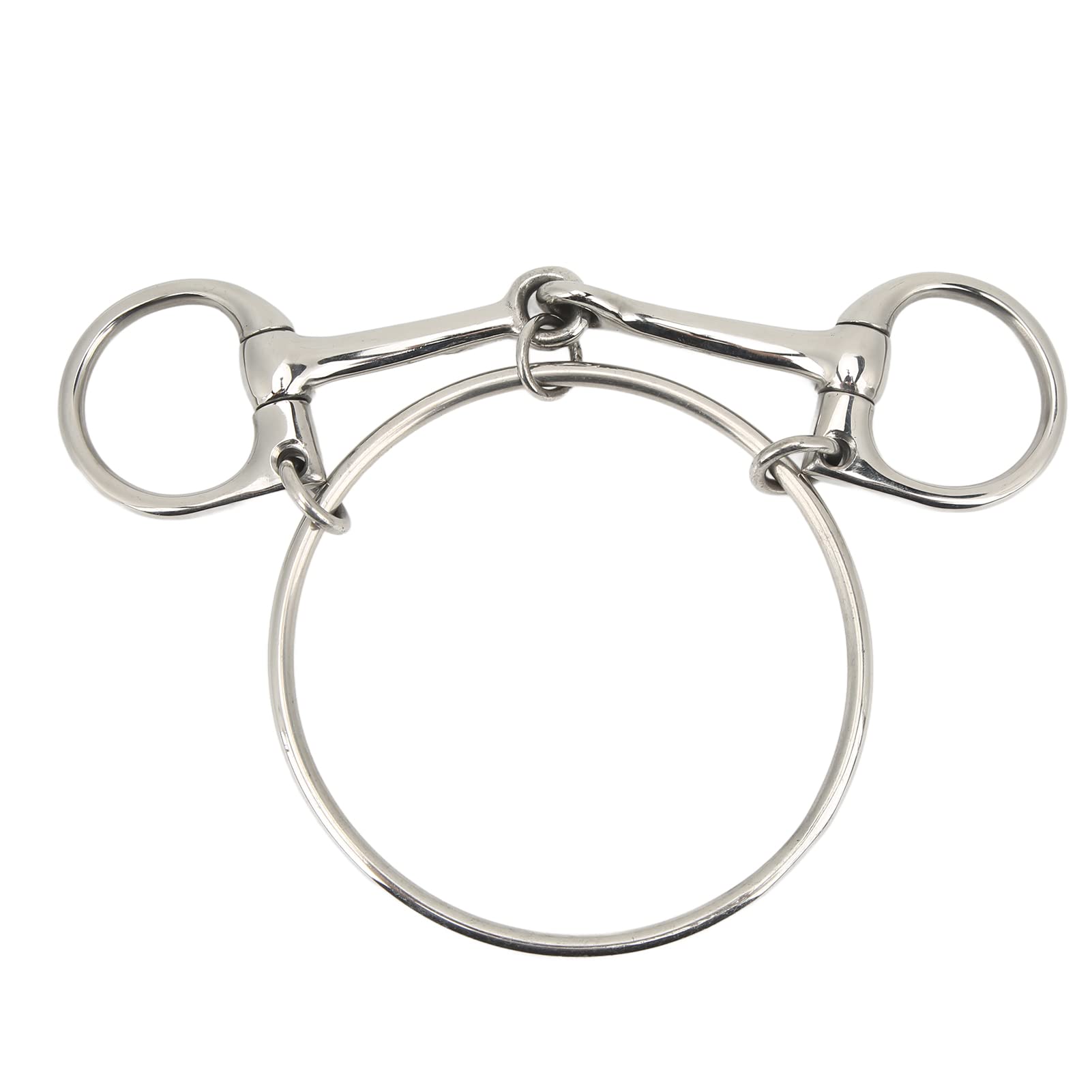 Broca de Boca de Caballo de Acero Inoxidable de 125 Mm para un Mejor Control en Entrenamiento y Equitación Al Aire Libre - Diseño de Anillo Suelto Duradero