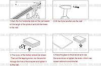 Vista 4 de XVL Estante de cristal de baño de 15,5 pulgadas, níquel cepillado GS3003L