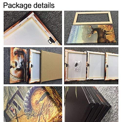 LYBCEOUG Decorazione murale con chitarra rock, stampa astratta su tela, poster su tela, decorazione per la casa (70x90 cm/con cornice)