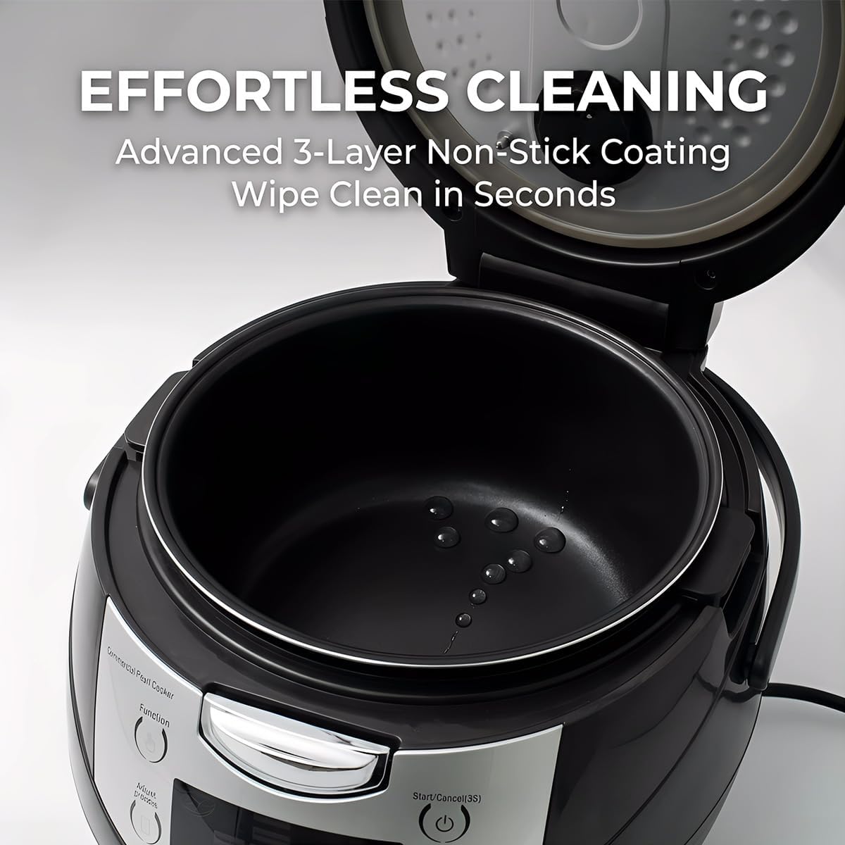 Commercial Boba Cooker, 6L Boba Machine 900W for Milk Tea Shops & Dessert Bars, Non-stick Pot with LED Display, Keep-Warm Function, for Tapioca Pearls, Pudding, Sago & Taro Balls