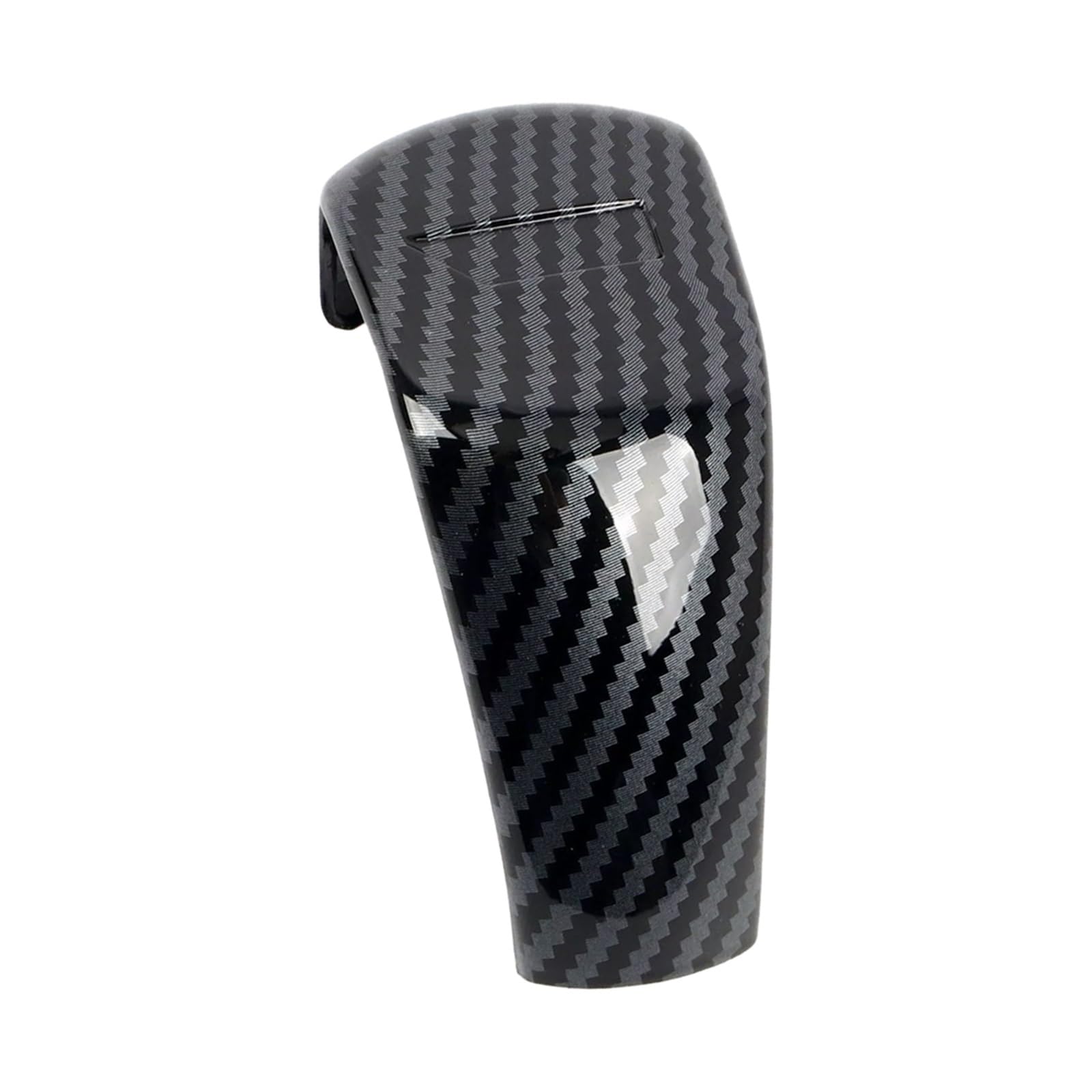 HIKNNE Qizm Car Gear Shift Knob Cover Trim Fit for Cadillac CTS 2008-2013 Black Carbon Fiber Texture Plastic