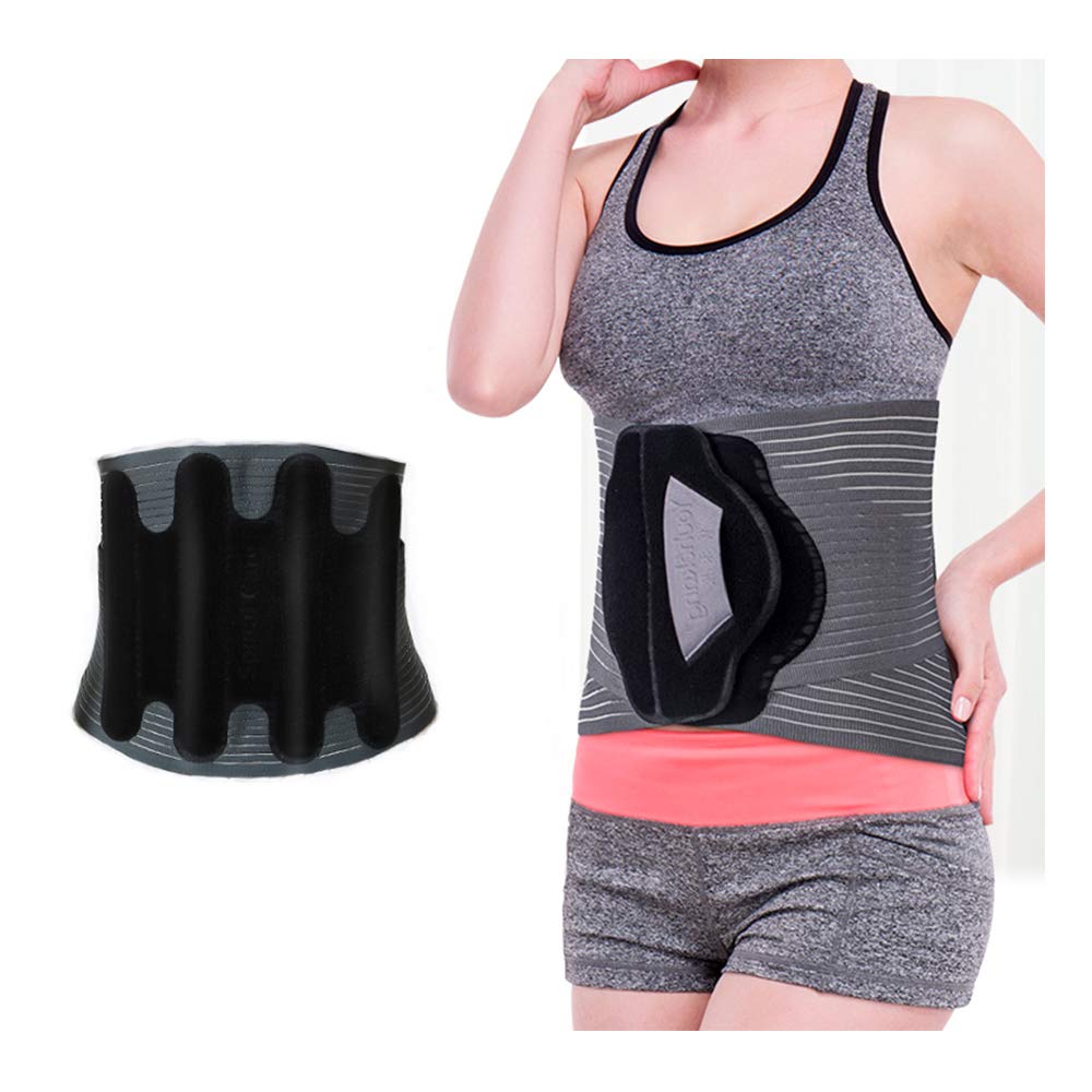 Correa de Cintura Lumbar, Cinturón de Soporte Lumbar, Faja Lumbar para Espalda para Hombres y Mujer, Aliviar el Dolor y Prevenir Lesiones,XL