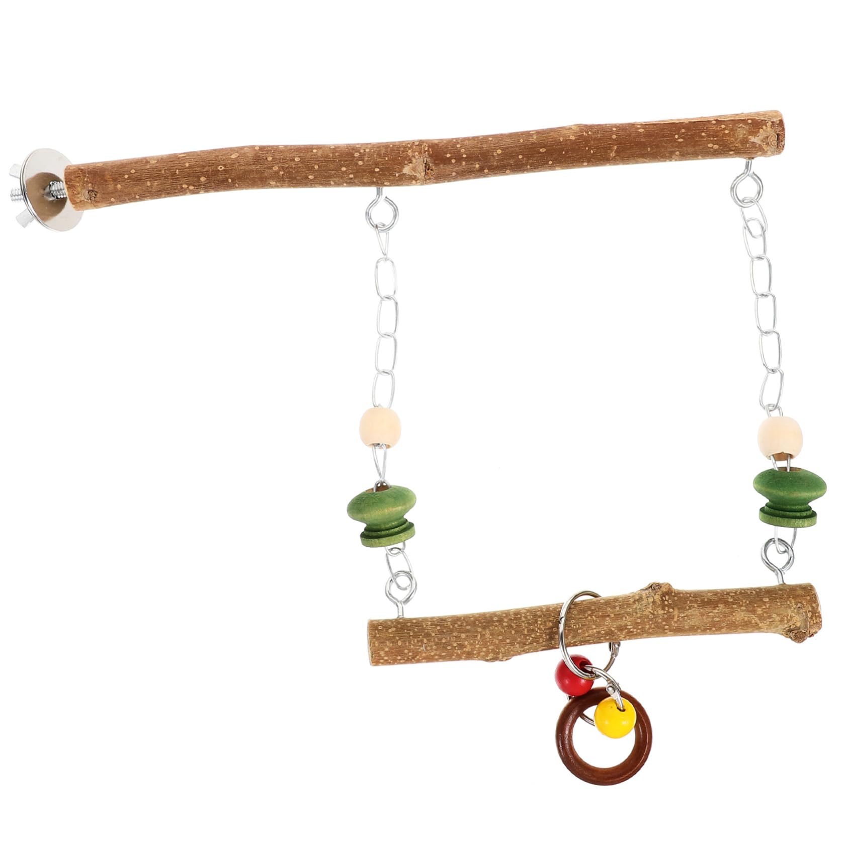 CIYODO 1Set Natural Bird Swing for Parrots Creative Chewing Safe Accessory for Pets Play Stand to Enhance Your Parrot Happiness