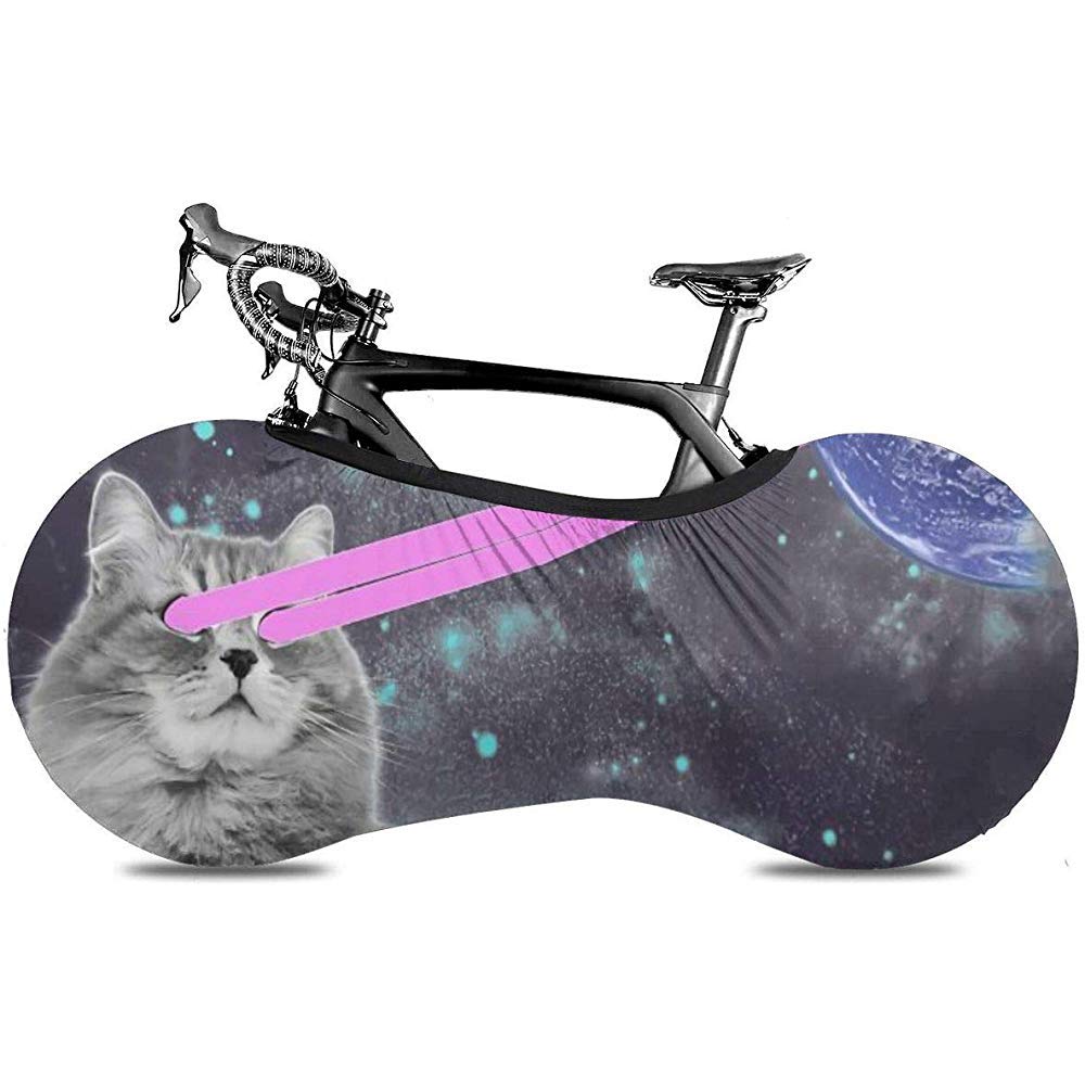 Buy LisaArticles Bicycle Wheel Cover,Spae Cat Laser Eyes Earth