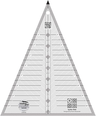 Amazon.com: Creative Grids Spider Web Triangle Quilting Ruler Template ...
