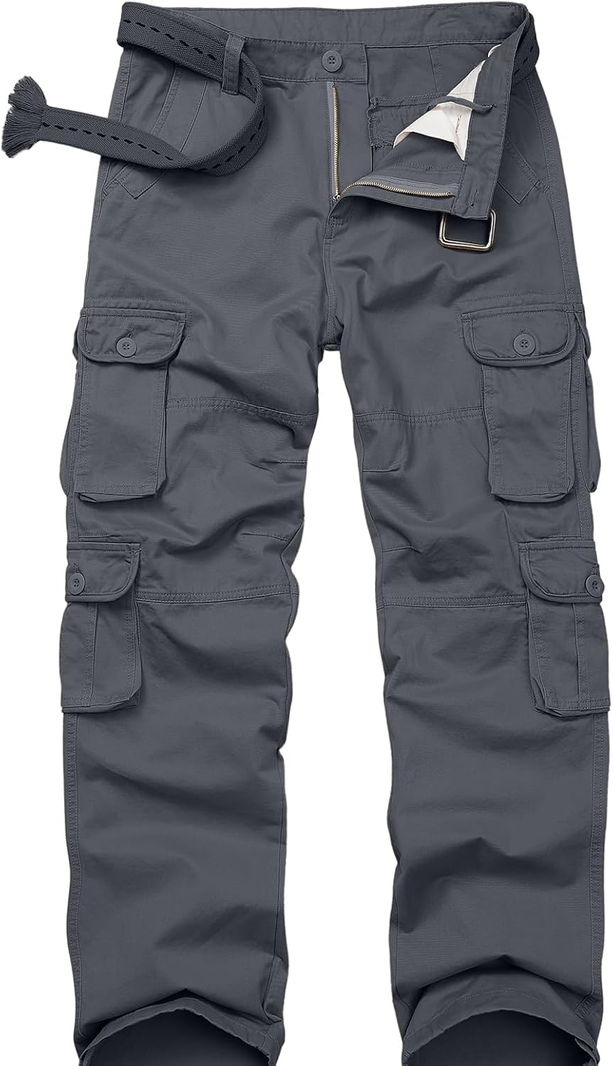 Men's BDU Casual Military Pants, Tactical Wild Army Combat ACU Rip Stop Camo Cargo Work Trousers with 10 Pockets