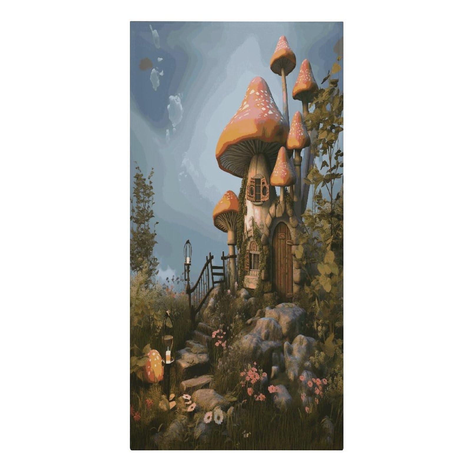 Fekiloot Men's Style Mushroom Garden Large Beach Towel, Travel Towel For Adults Wo, Pool Towels For Beach, Camping, Swim Pool, Gym, Sports& Yoga 61.4"X30.3"