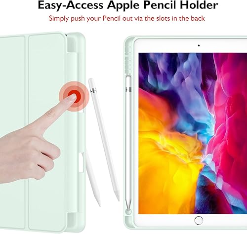 Miniatura 211 de iMieet Funda para iPad 9.7 (modelo 2018/2017, 6ª/5ª generación), funda inteligente con portalápices y parte trasera de silicona suave de piel