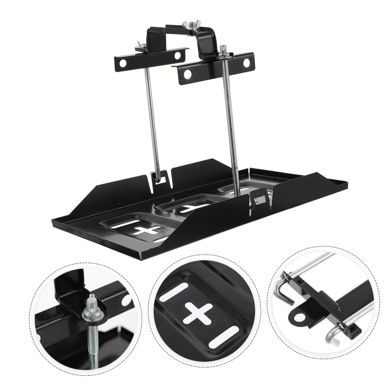 Fer Noir Support de Batterie de Voiture 1 Set, Fixation