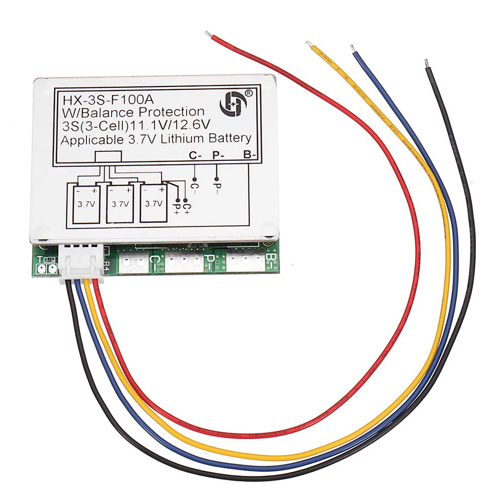 INVENTO 1Pcs 3S 100A BMS PCB 11.1V 12.6V Li-ion Lithium ion 3 cell 18650 Battery Protection Board With Balance Protection (B09H53V8B8) Amazon Price History, Amazon Price Tracker