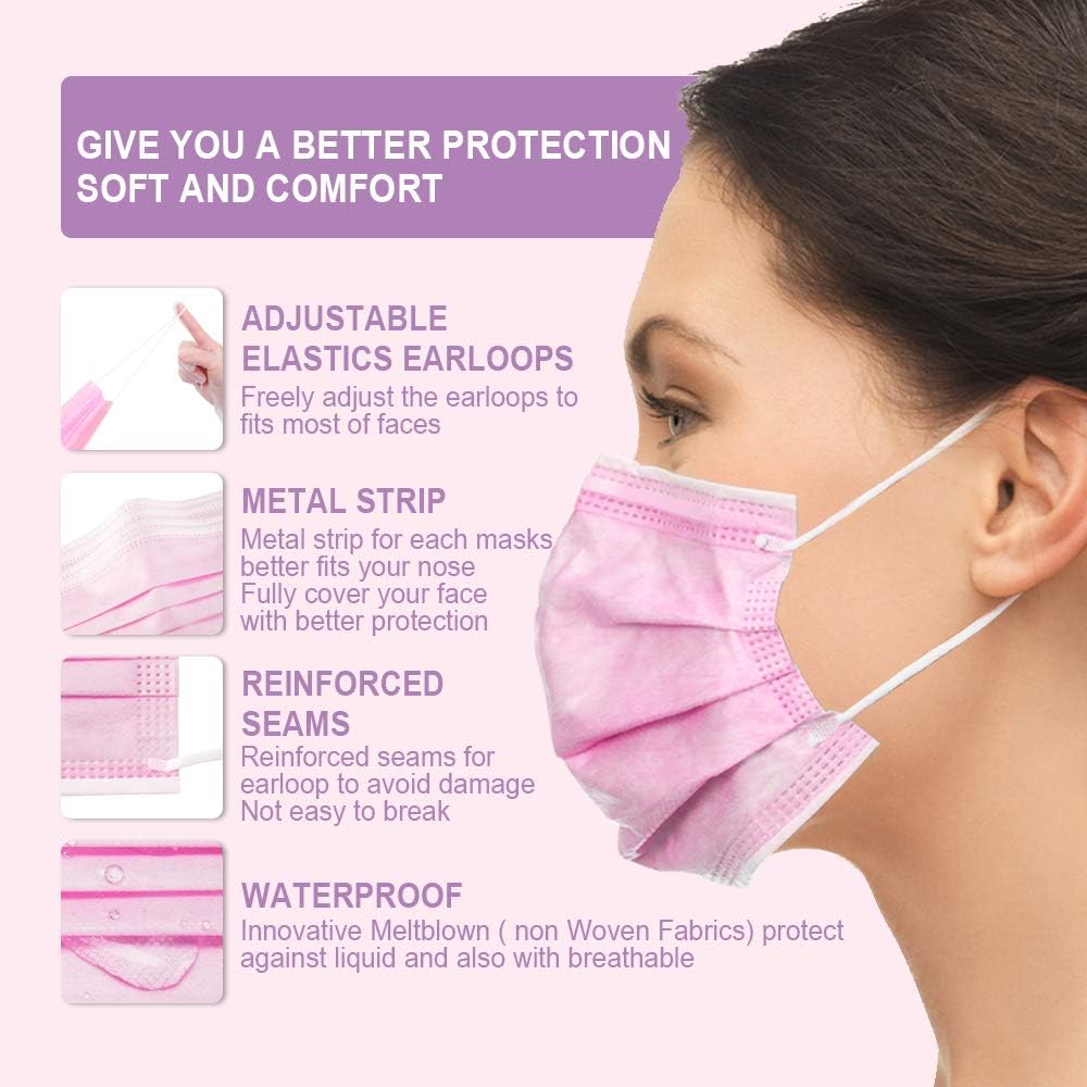 Comix Disposable Face-mask With 3-ply (non Sterile) Procedural-masks, L707 50pcs, 1count, Blue - - 