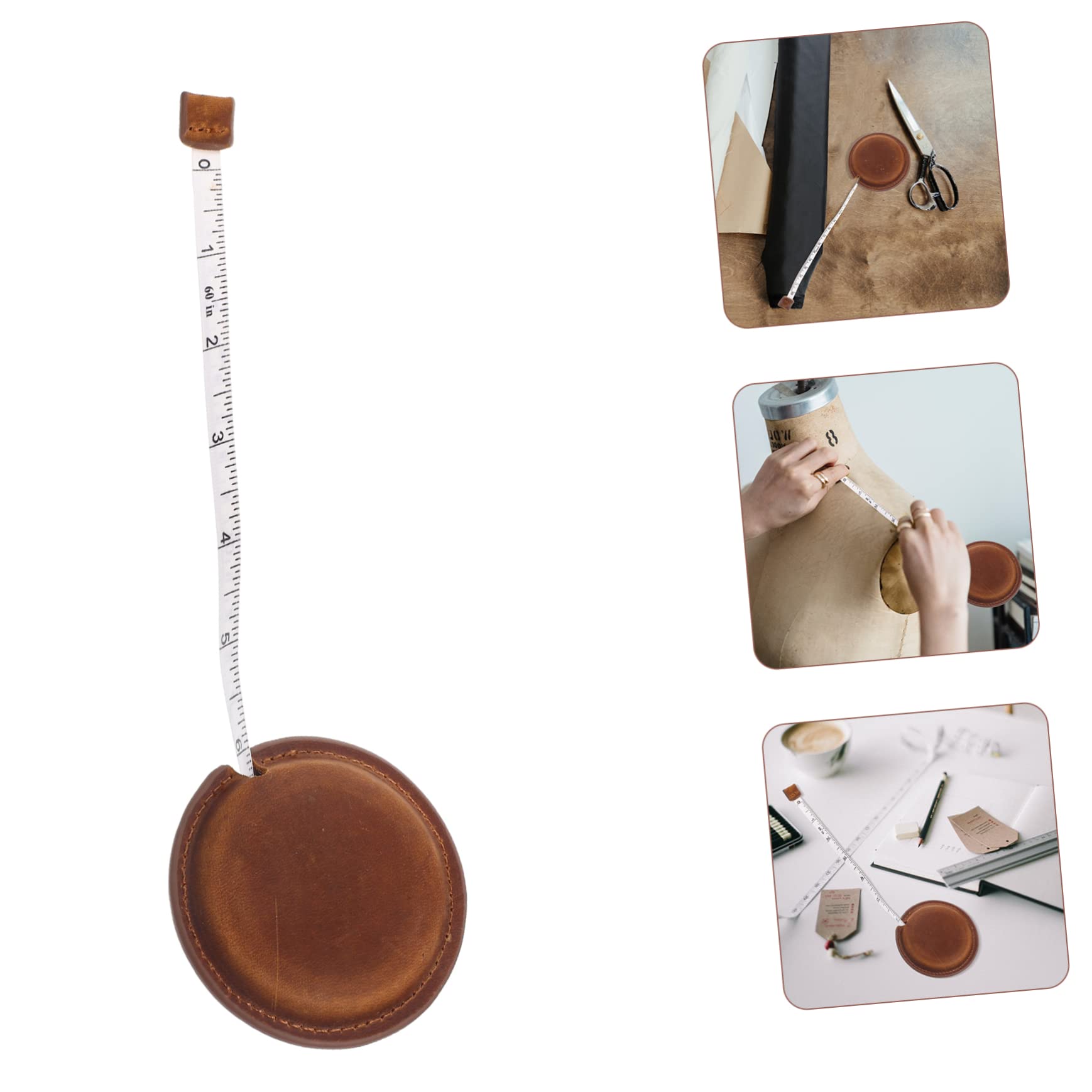 NUOBESTY 5piezas Cinta Métrica Retráctil Para Medidas Del Cuerpo Flexible y Ligera Para Costura y Medición De Cintura Uso Práctico Bolsos Diseño Retro