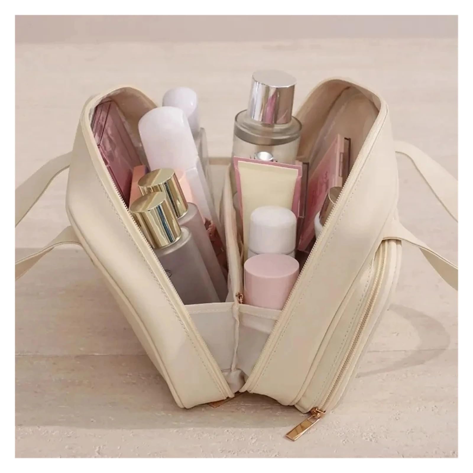 Bolsa Maquillaje Bolsa de Maquillaje portátil Multicolor, Organizador de Viaje de Mano de Gran Capacidad, Bolso de Viaje Impermeable Multifuncional