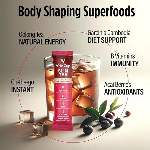 Miniatura 10 de VitaCup Sleep Fuel - Paquetes de té instantáneo para sueño REM profundo, relajarse y desestresar con té de manzanilla, magnesio, vitamina D3, agua