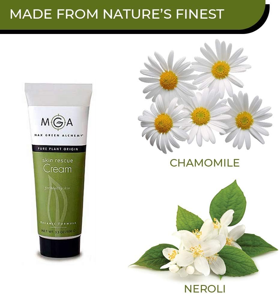 MGA Vegan Skin Rescue Cream - Face & Body Skin Care Cream | Organic Formula Supports Eczema, Psoriasis & Dermatitis Treatment | Hydration Moisturizer for Dry, Itchy & Sensitive Skin | 2 Oz