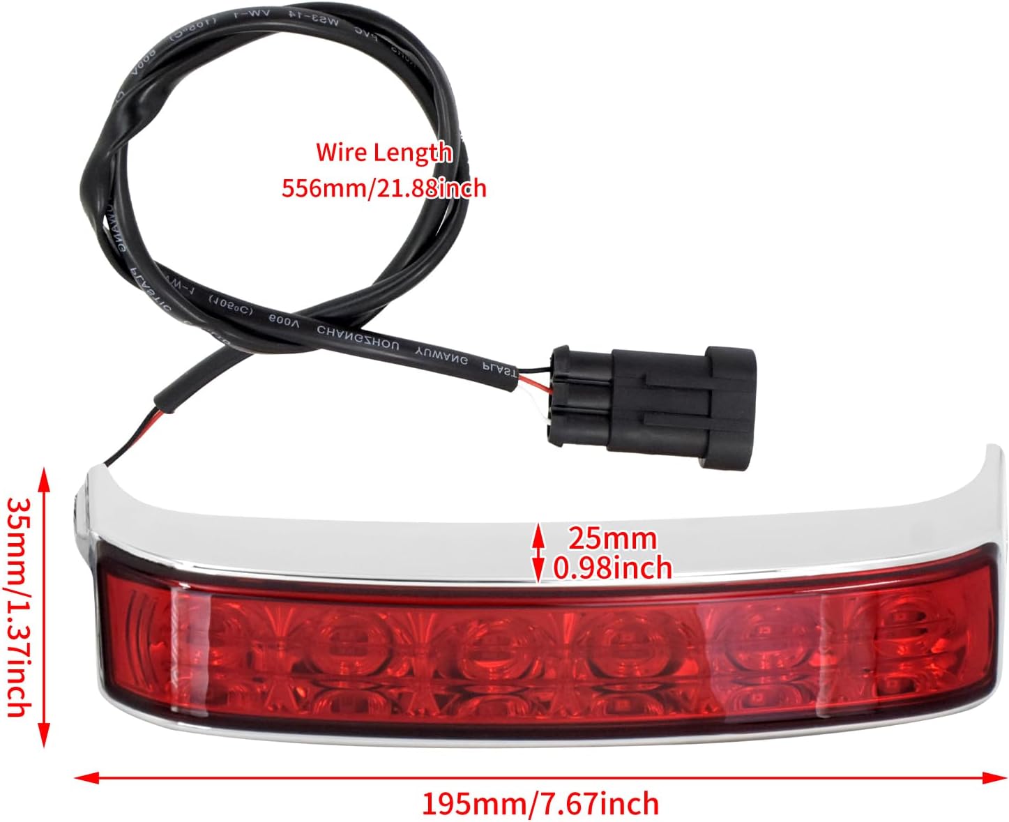 Saddlebag Turn Signal Light LED Running Brake Lamp Fit For Harley Touring CVO Limited Street Glide Road Glide Electra Glide 2014-2024 (Red)