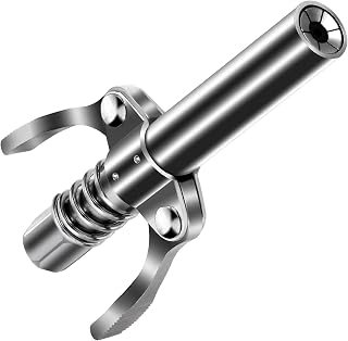 Tyimble Grease Gun Coupler: 6 Jaws Securely Lock onto Zerk Fittings, Leak-Proof Design, Handles 10000 PSI Quick Release Grease, Compatible with All 1/8" NPT Grease Gun Couplers.
