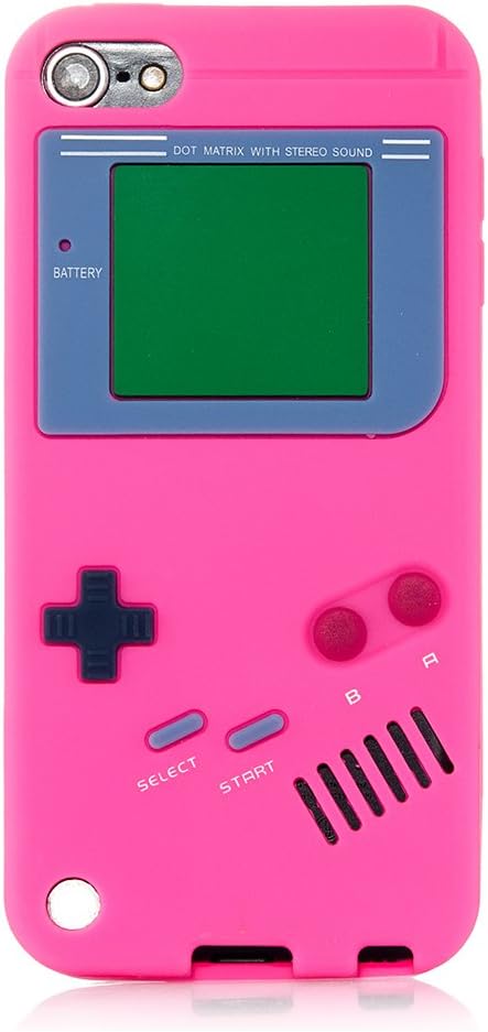 iPod Touch 6th Generation Case, iSee Case (TM) Game Boy Control Silicone Full Cover Case for Apple iPod Touch 6 6th Generation / 5 5th Generation (it6-Gameboy Hot Pink)