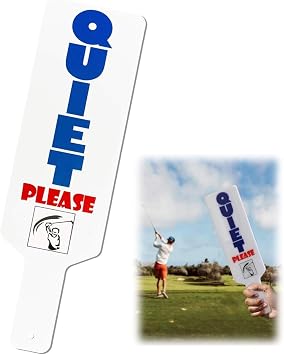 FINGER TEN Golf Quiet Sign Funny Gifts Cool Golfing Gag Tools for Men Dad Golfers Present Perfect Golf Accessories Signs Joking with Friends for Fathers Day Birthday Christmas
