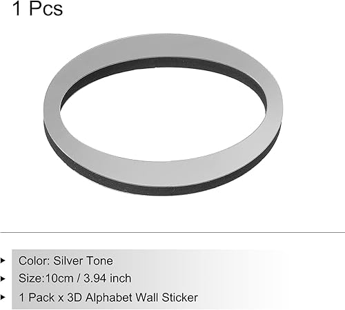 Miniatura 3 de PATIKIL Adhesivos de pared de acrílico 3D con letras O, autoadhesivas, para decoración del hogar, letrero artístico, para bricolaje, decoración del
