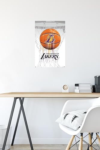 Miniatura 7 de Trends International NBA Los Angeles Lakers - Póster de pared Drip Ball 20, 22.375 x 34 pulgadas, versión sin marco