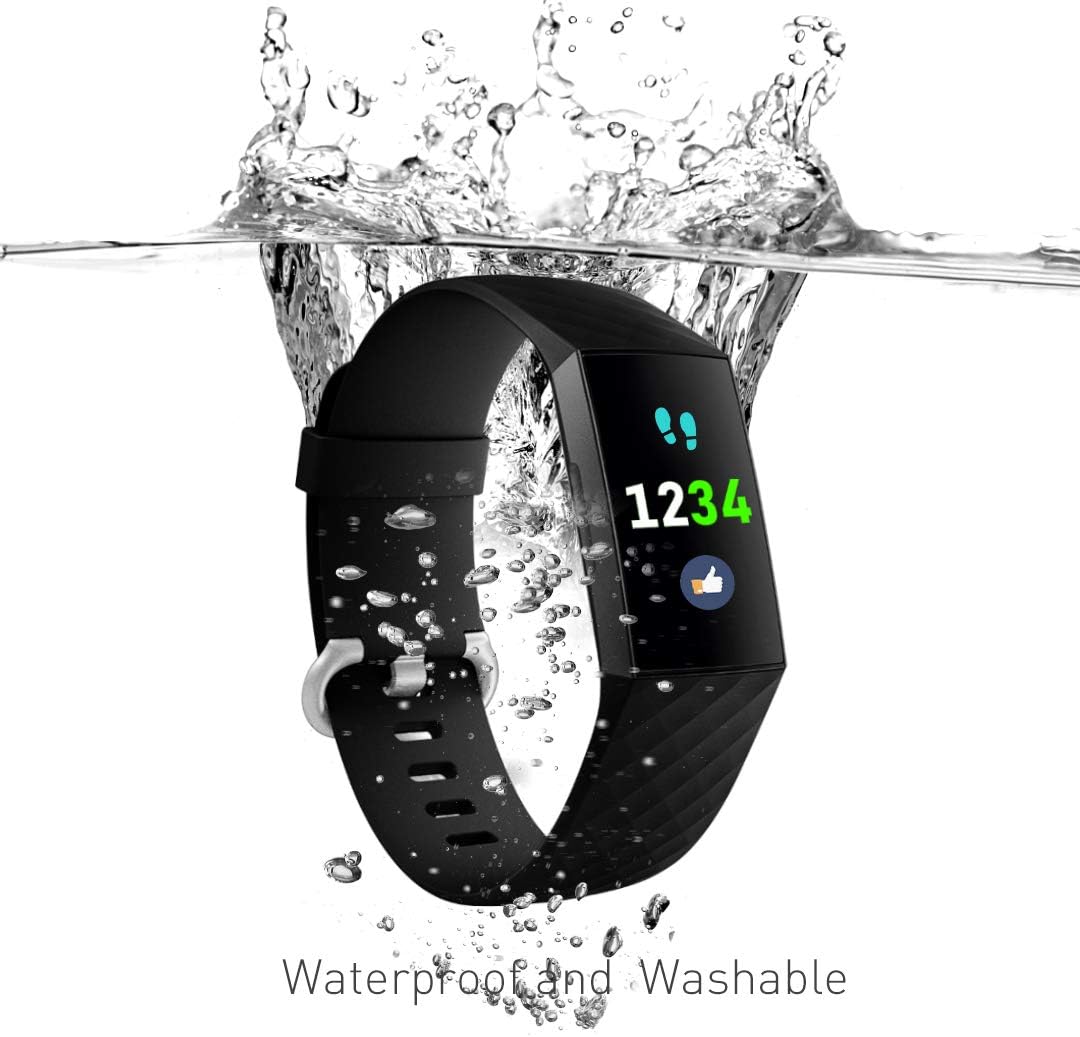 Ouwegaga Bands Compatible for Fitbit Charge 4 and Charge 3 Water Resistant Fitness Wristbands Combo