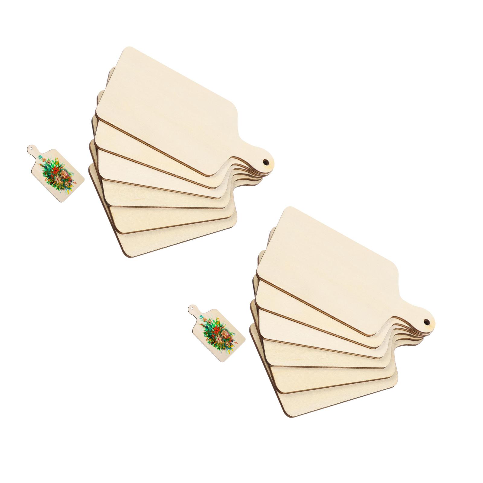 Tablas de cortar mini para manualidades de madera, pack 12 miniatura 7