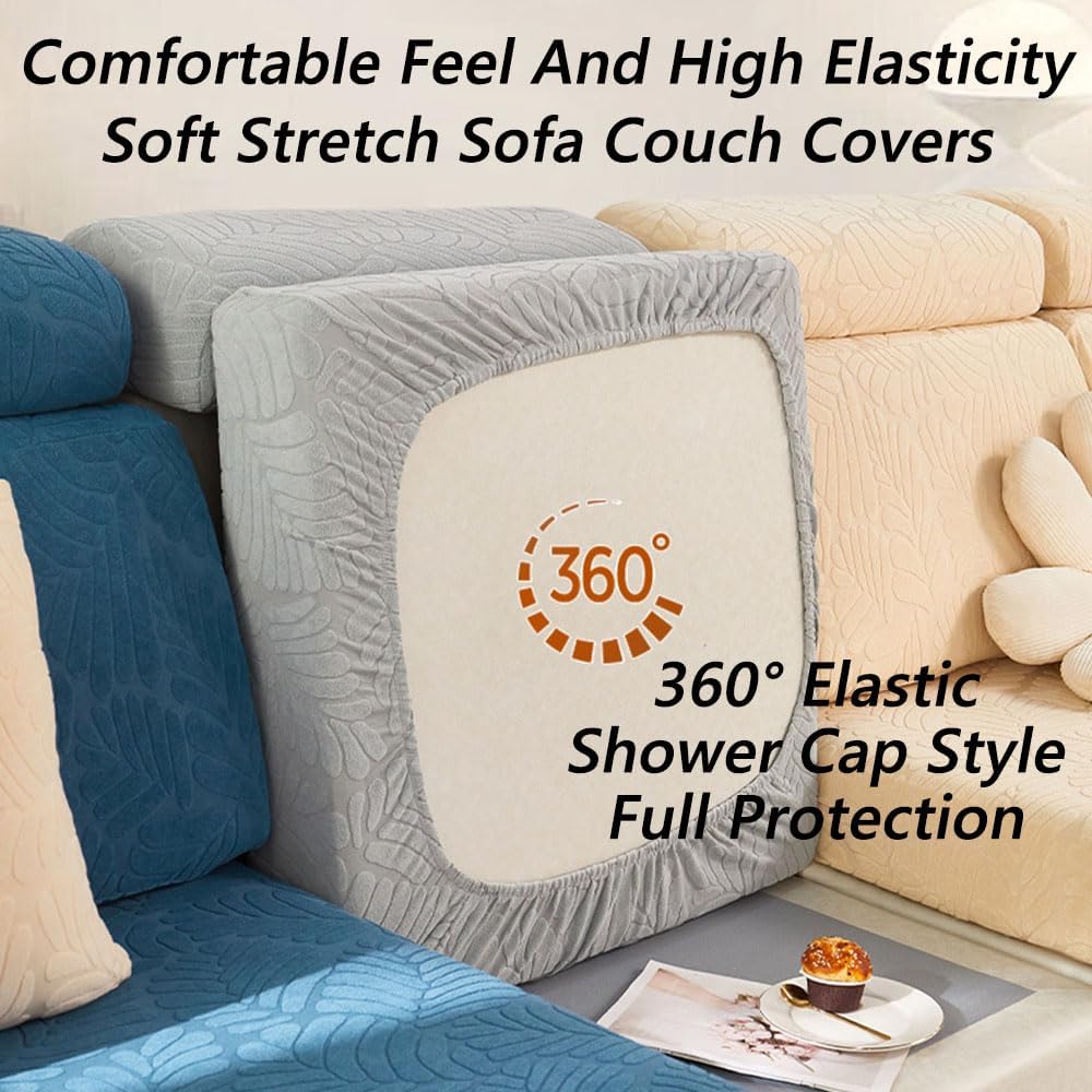 Soothing Home Sofa Covers, Sofa Hero Covers, Wear-Resistant Universal Couch Covers Washable Stretch Sectional Couch Cushion Covers (White,Large Single Seat Cover) 5 618JC7llM5L. AC SL1000