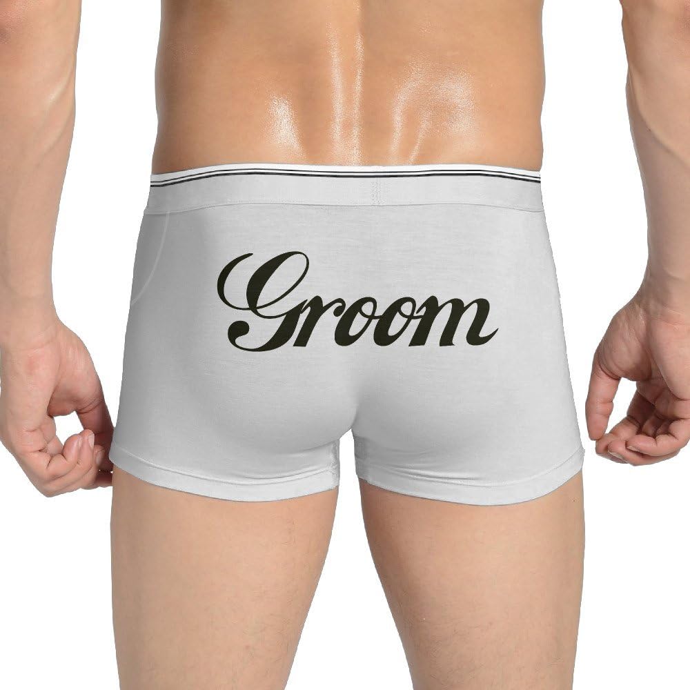 Groom Wedding Marriage Matching Couple Mens Low-Rise Briefs Underwear White