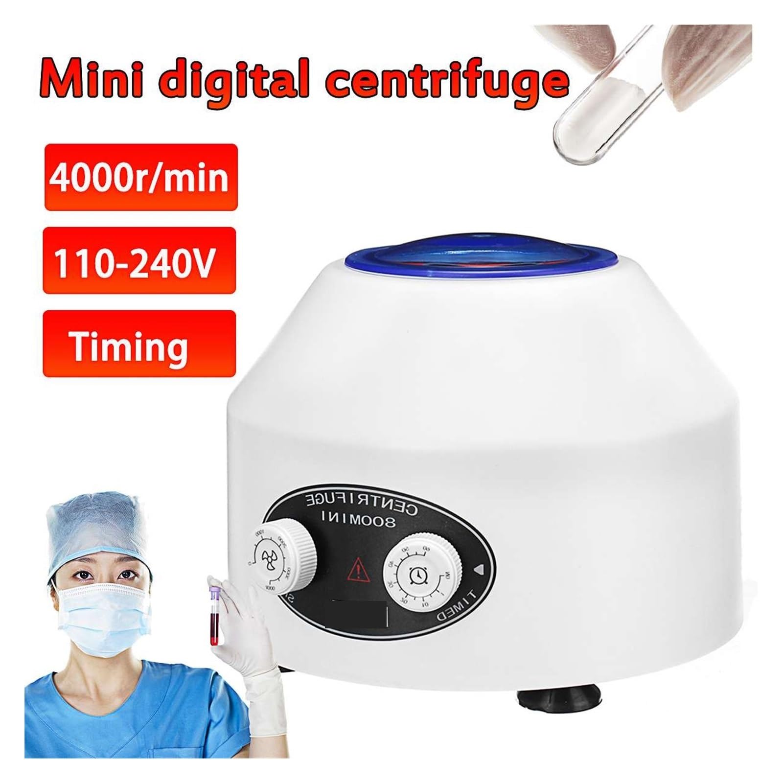 Centrífuga de laboratorio, Centrifugadora de sangre PRP, máquina centrífuga Plasma, 4000rpm, 1685xg, médica sincronización, práctica laboratorio, escritorio