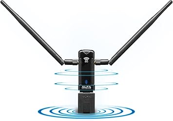 ALFA Network AWUS036AC Long-Range Wide-Coverage Dual-Band AC1200 USB Wireless Wi-Fi Adapter w/High-Sensitivity External Antenna - Windows, MacOS & Kali Linux Supported