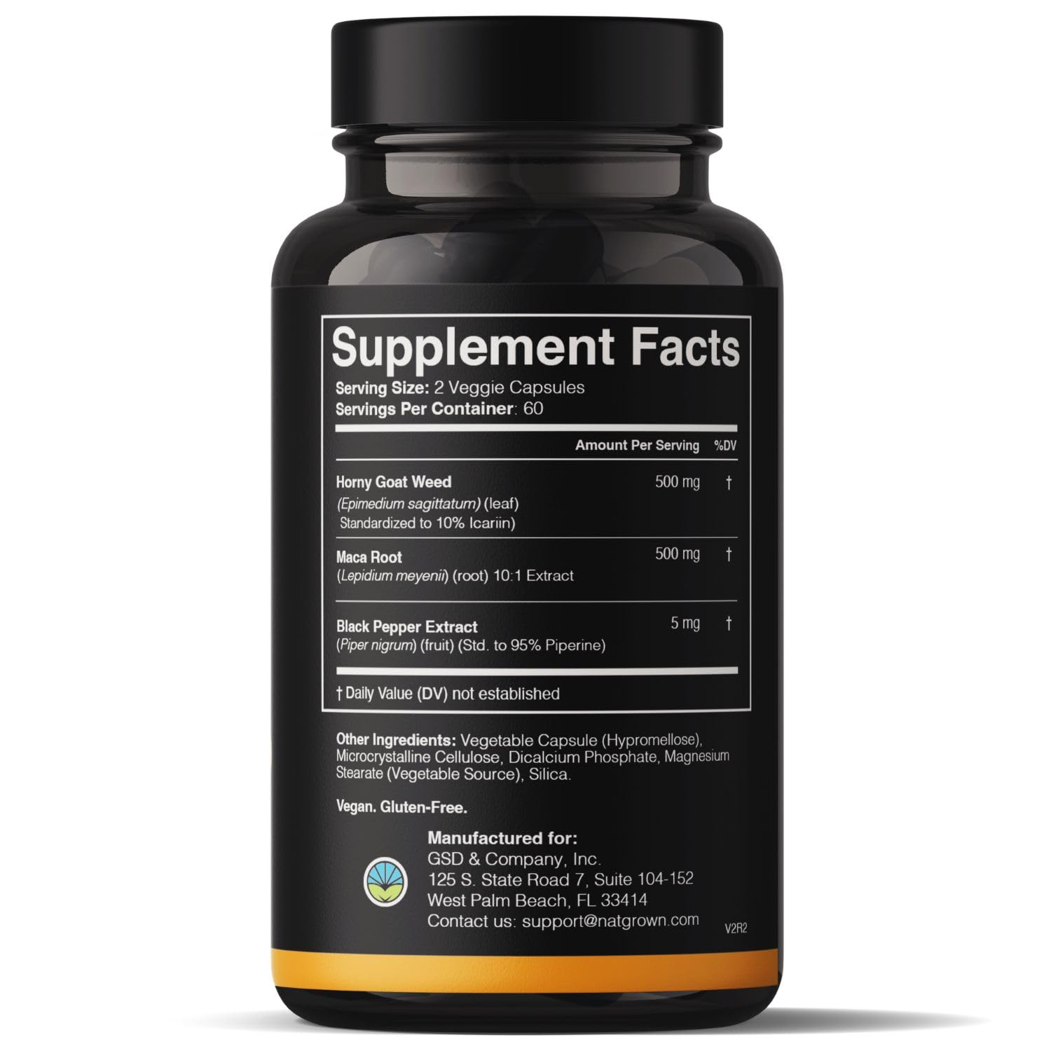 Natgrown Hornygoatweed for Men with Maca Root - Epimedium - 120 Ct — Amazon image 6