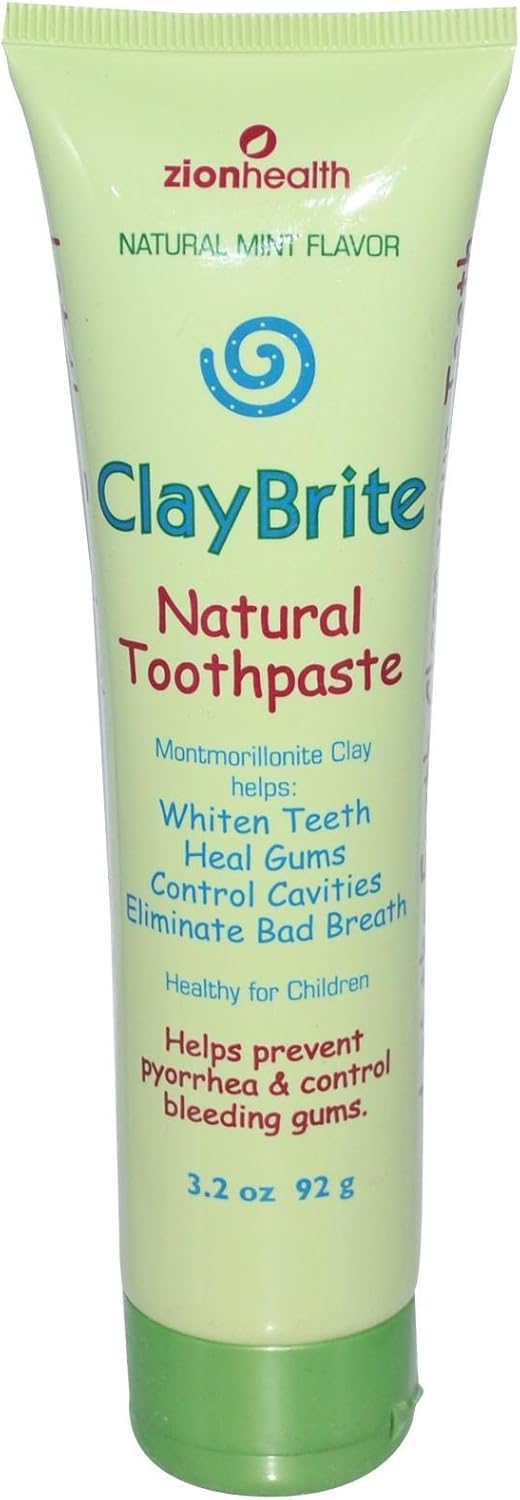 Tpste,Claybrite Natural by Zion Health - 4 Oz, 2 Pack