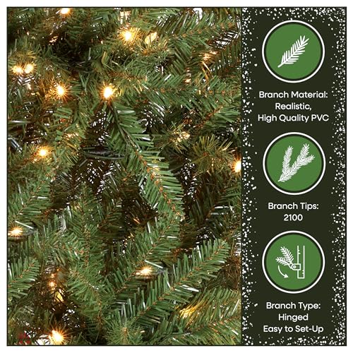 National Tree Company 9ft Pre-Lit Dunhill Fir Artificial Christmas Tree - image 6
