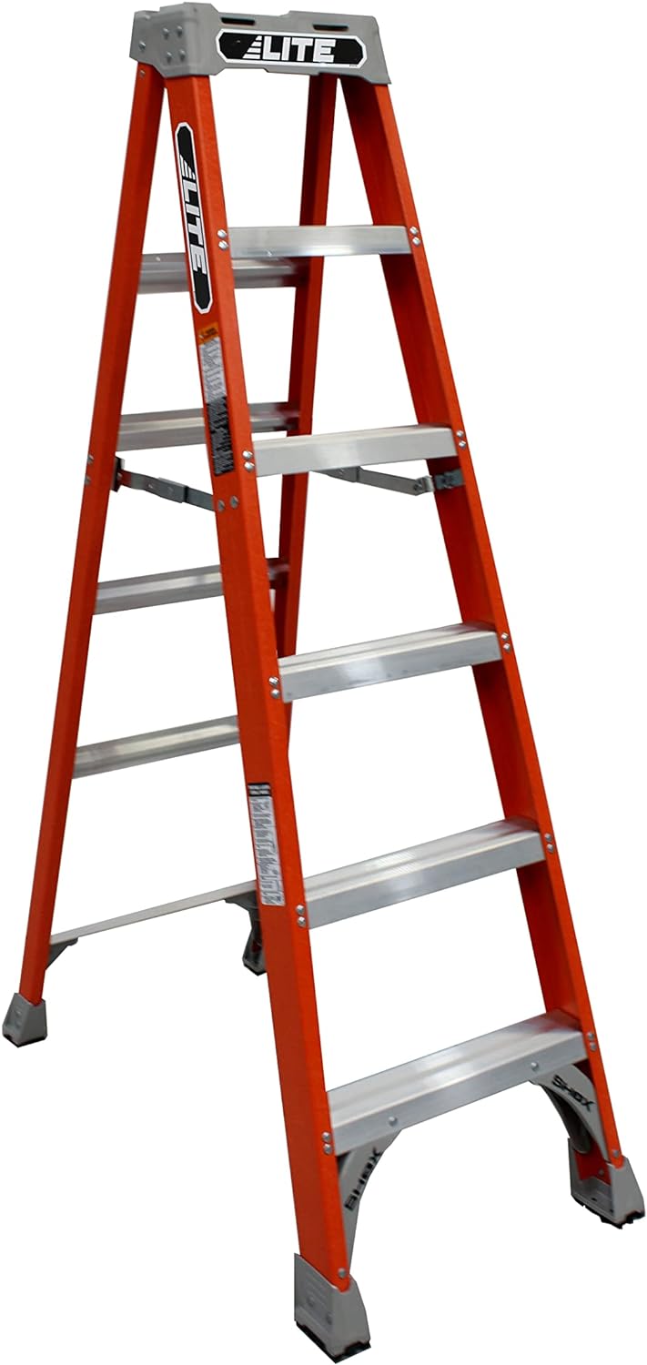 LITE 6-Foot Fiberglass Step Ladder, 300-Pound Load Capacity, Type IA, LP-3011-06