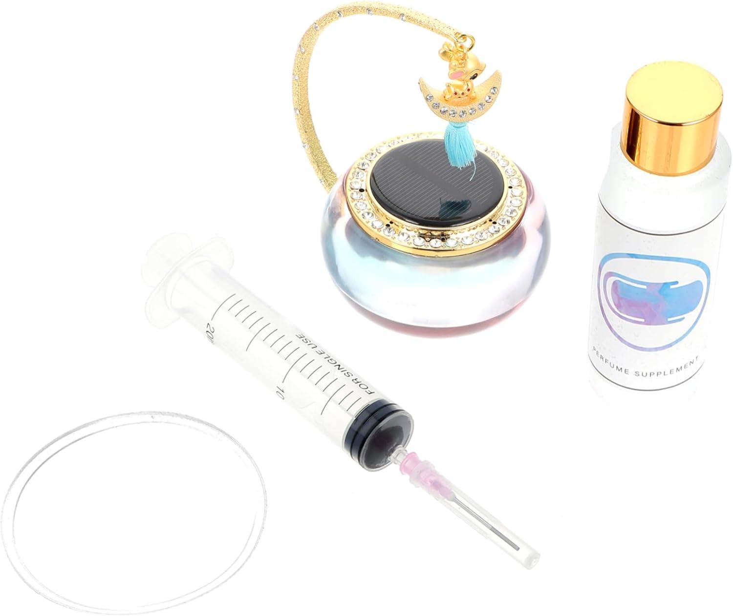 Car Aromatherapy Diffuser with Unique Design Solar-powered Vehicle Air Freshener Hanging Ornament for Interior Decor