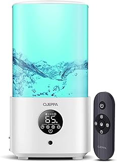 Sponsored Ad - OJEPPA Humidifiers for Bedroom, 2.5L Auto Humidity Baby Humidifiers for Nursery, 7-Color Light Cool Mist Hu...