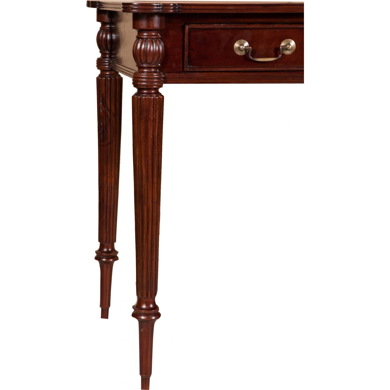 Biscottini Scrittoio vintage 126x75x65 cm | Scrivania in legno e pelle con cassetti | Scrittoio antico in legno | Scrivanie classiche per studio e camera da letto