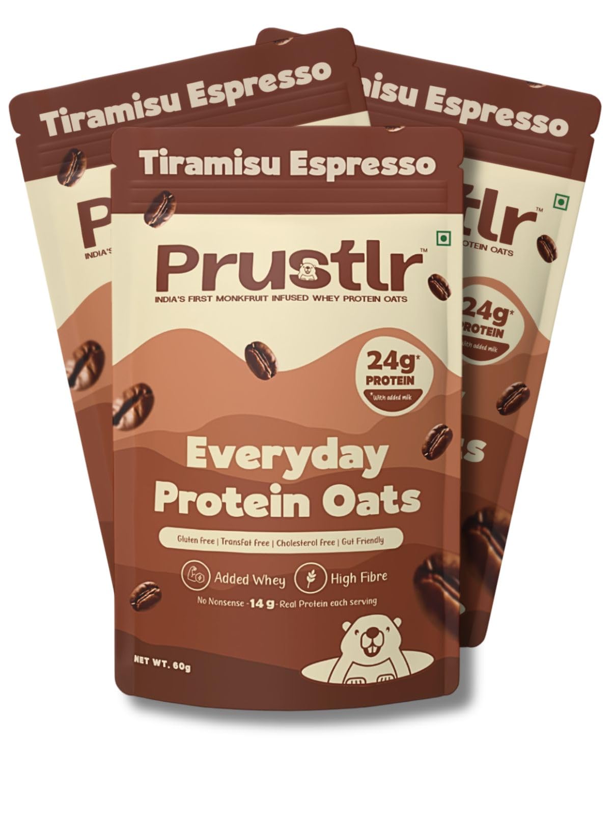 Prustlr Tiramisu Espresso – Everyday Protein Oats 24g Protein | Gluten-Free | Guilt-Free | Vegan Friendly | Nature-Inspired | No Added Preservatives | Pack of 3-image-17