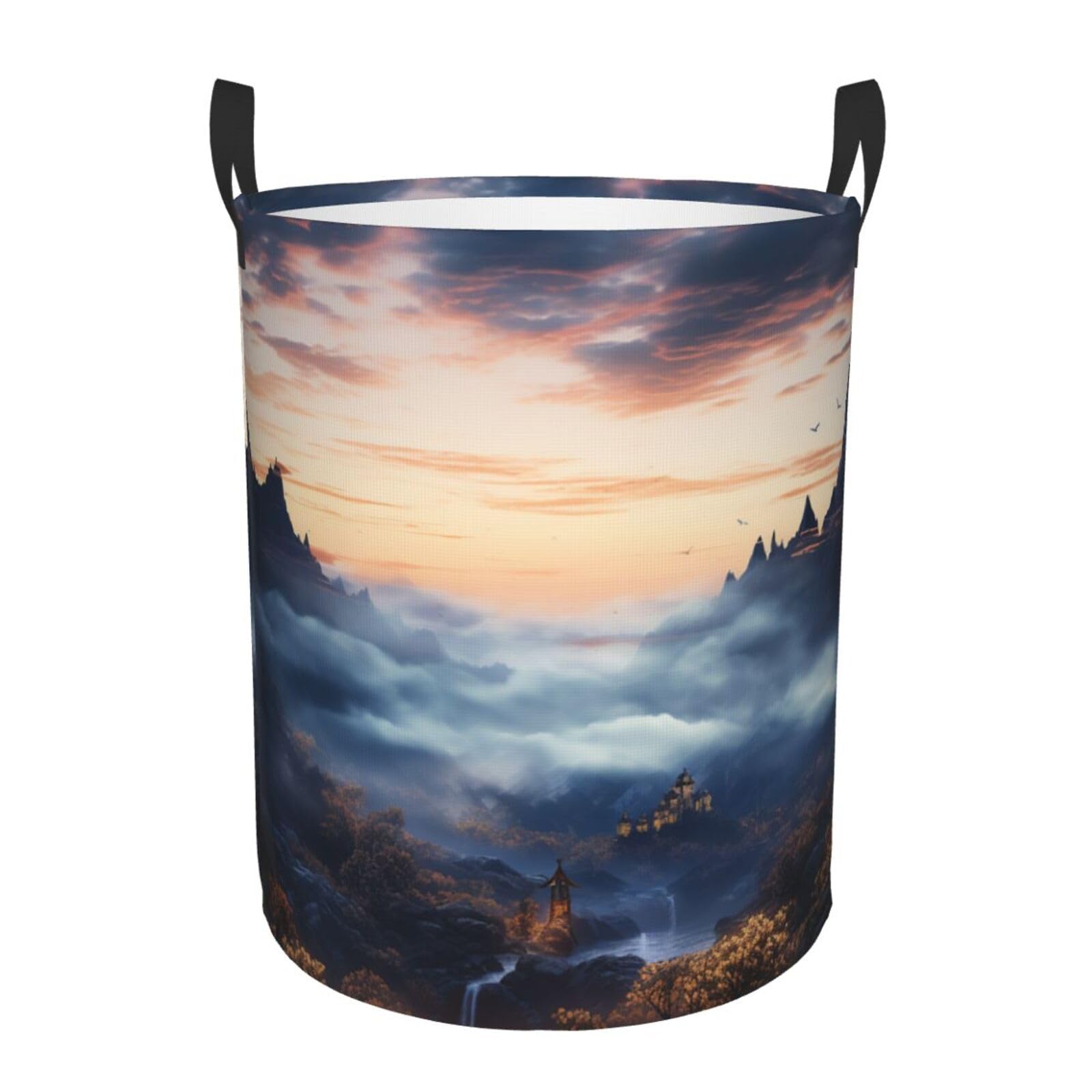 Panier à linge étanche pliable grand sac de rangement vêtements sales poignées Fairy Mist