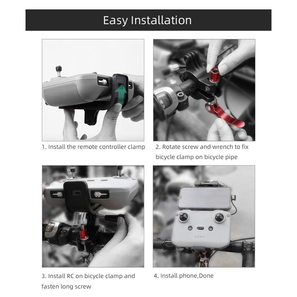 Zubehör für Drohnen Drohnenfernbedienungs -Fahrradhalterung DJI Mavic Air 2 Fahrrad Radfahren -Lenker -Clip -Halter -Montierzubehör