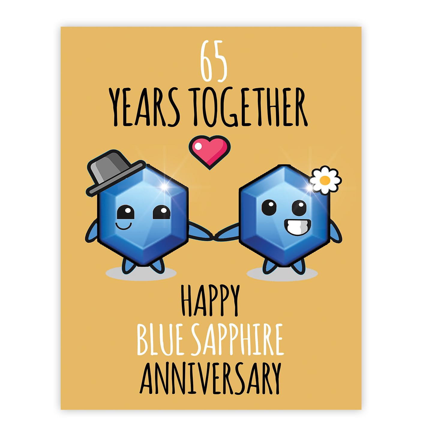 Stuff4 65th Anniversary Poster Unframed - 65 Years Together - Happy 65th Wedding Anniversary Cute Gifts for Partner Husband Wife Companion, 8x10 Inch Anniversaries Posters