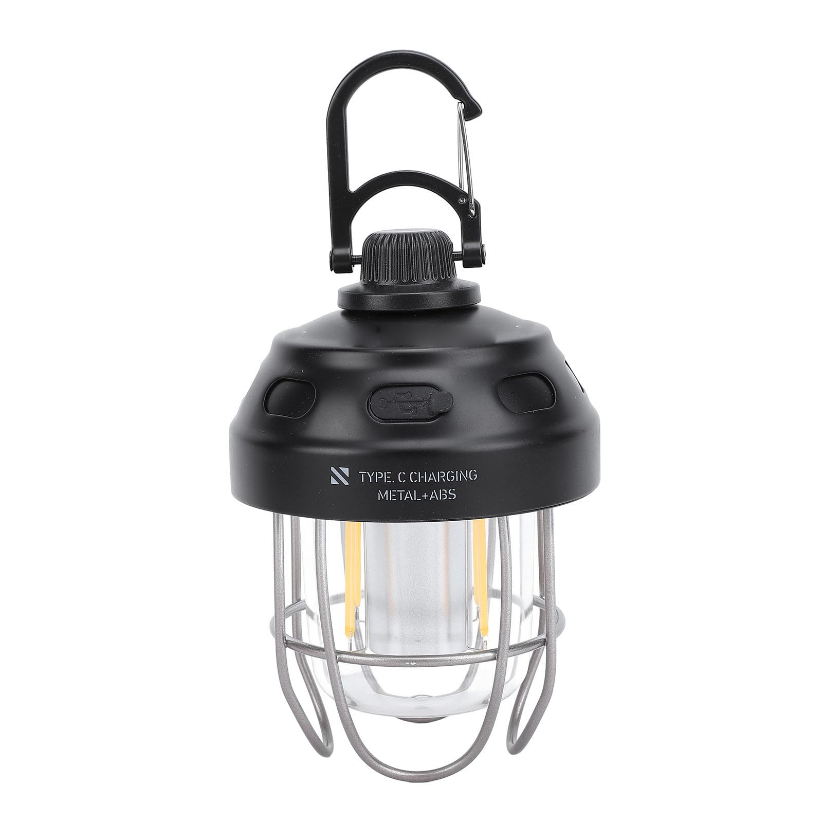 Lanterna da campeggio retrò Dimmerazione continua Ricaricabile 2000mAh Power Bank Lampada da tenda in metallo dimmerabile Lampada a sospensione portatile per patio Escursionismo