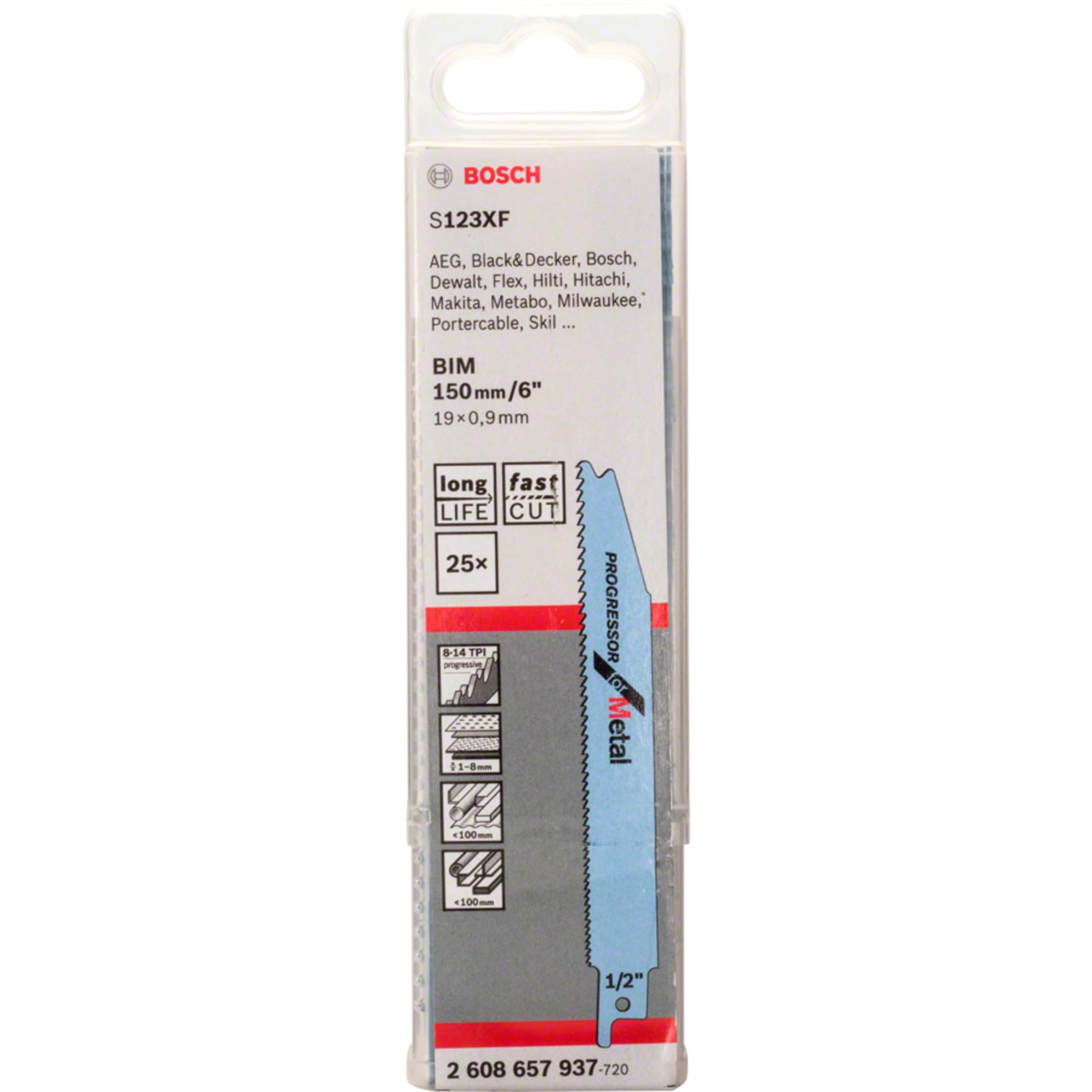 Bosch S 123 XF Progressor for Metal 25'li