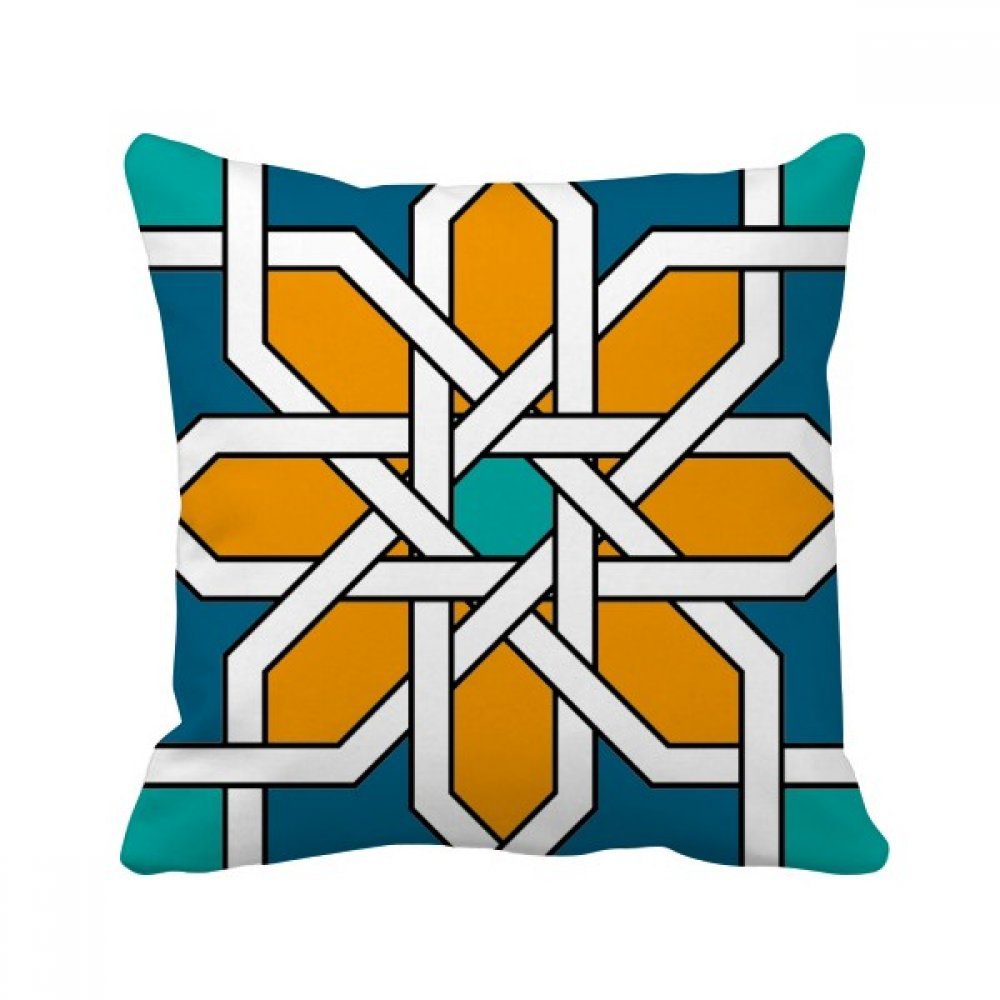 Coussin motif marocain carré 40x40cm oreiller décoratif multicolore pour maison